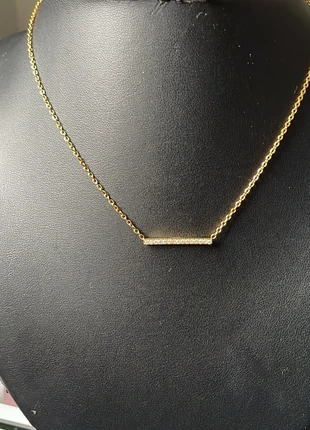 Collier Doré Minimaliste avec Barre Strassée – Élégance Chic, état: Neuf avec étiquette, 12,00 €, 13,30 € Protection acheteurs (Pro) incluse