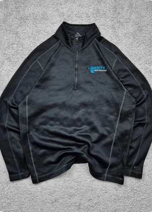 Sweat Nike noir Dri-Fit zippé vintage sportswear – taille L unisexe, brand: Nike, condition: Very good, size: L, €20.00, €21.70 includes Buyer Protection