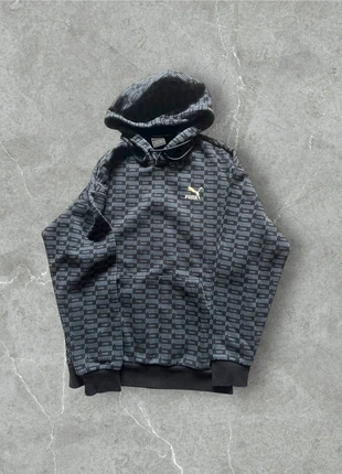 Pull col rond à capuche puma noir et gris - Logo brodé doré - Taille S, marca: Puma, estado: Muy bueno, tamaño: S, 7,90 €, 9,00 € Protección al comprador incluida