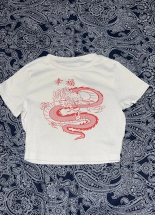 T shirt court dragon, brand: Shein, condition: Good, size: S / 36 / 8, €1.99, €2.79 includes Buyer Protection