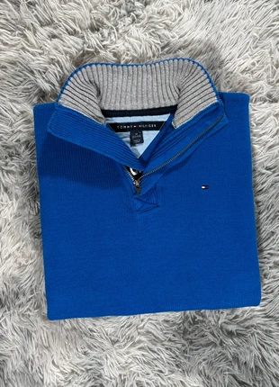 Pull 1/4 Zip Quarter Zip Demi Zip Col Camionneur Homme Tommy Hilfiger Bleu Électrique Taille S, marque: Tommy Hilfiger, état: Très bon état, taille: S, 34,99 €, 37,44 € Protection acheteurs (Pro) incluse