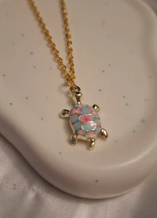Baby blue and pink turtle necklace, condition: New without tags, £4.00, £4.90 includes Buyer Protection