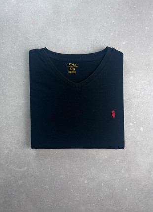 T Shirt Uni Ralph Lauren Col V Taille XL Homme Noir Coton Logo Brodé Rouge, marque: Ralph Lauren, état: Très bon état, taille: XL, 20,00 €, 21,70 € Protection acheteurs incluse
