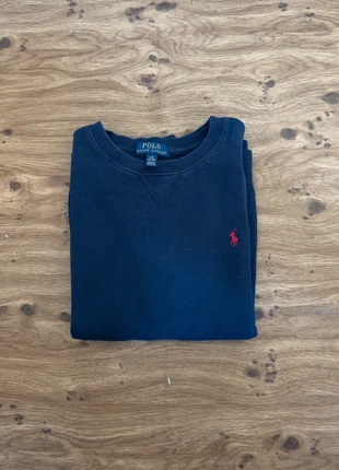 Pull Crewneck Polo Ralph Lauren |Taille XS| Bleu logo brodé rouge, brand: Ralph Lauren, condition: Very good, size: XS / 34 / 6, €50.00, €53.20 includes Buyer Protection