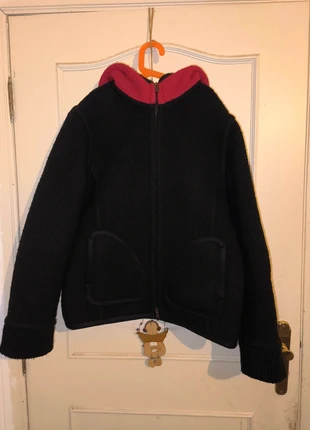 Veste Laine 100% - Taille S - Capuche Tirette Up&Down - Réversible - Noir et Rouge - Runo Styl, marca: Runo Styl, estado: Muy bueno, tamaño: S / 36 / 8, 14,00 €, 15,40 € Protección al comprador incluida