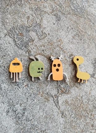 4 aimants petits monstres, brand: Fait Main, condition: New without tags, €5.00, €5.95 includes Buyer Protection