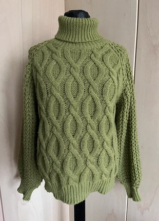 Maglione verde donna woman green sweater tricot femme sueter mujer Rollkragenpullover, marca: Boutique Italiana, estado: Novo sem etiquetas, tamanho: M / 38 / 10, €12.90, €14.25 inclui Proteção do Comprador