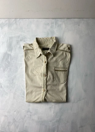 Chemise Beige Vintage Napajiri taille M flag Brodé dans le dos, brand: Napapijri, condition: Very good, size: M, €8.00, €9.10 includes Buyer Protection