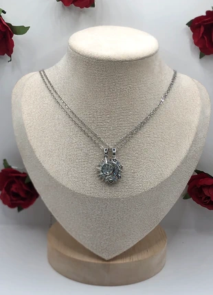 Duo de colliers acier inoxydable argenté ,pendentifs lune & soleil strassés, merk: La boutique d’Elolo, staat: Heel goed, € 13,00, € 14,35 inclusief Kopersbescherming Pro