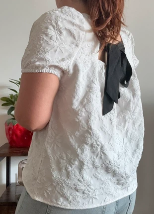 Shein - Haut blanc brodé, brand: Shein, condition: Very good, size: XL / 42 / 14, €5.00, €5.95 includes Buyer Protection