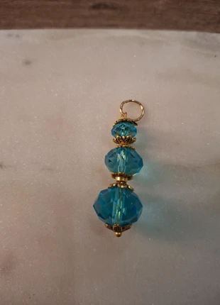 Pendentif en perles de verre, marca: Fabrication Artisanale, estado: Muito bom, €3.00, €3.85 inclui Proteção do Comprador