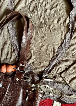 Haut à nouer devant marron avec dentelle - Taille S/M, merk: Fashion Studio, staat: Heel goed, maat: M / 38 / 10, € 8,00, € 9,10 inclusief Kopersbescherming