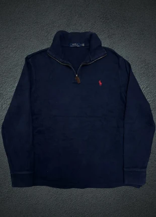 RalphLauren Pull 1/4 Zip bleu marine - Logo rouge - Taille S, marca: Ralph Lauren, estado: Muito bom, tamanho: S, €39.99, €42.69 inclui Proteção do Comprador