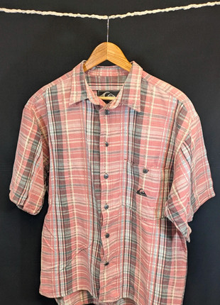Chemise Quiksilver Vintage Carreaux Rose & Gris – Style Surfwear 90s Décontracté Taille L, marke: Quiksilver, zustand: Sehr gut, größe: L, 25,00 €, 26,95 € inklusive Vinted-Käuferschutz