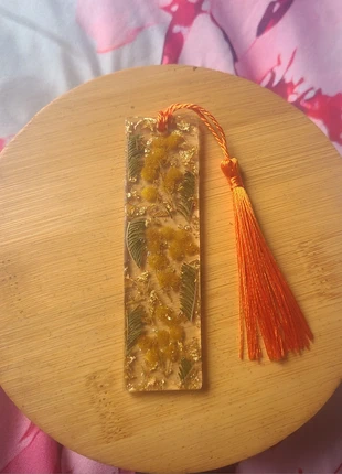 Marque-page fleur jaune mimosas feuillage or petit format, marca: Les créations d'Emie, estado: Muy bueno, 8,00 €, 9,10 € Protección al comprador Pro incluida