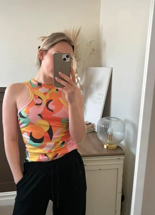 Multicoloured halter neck top, brand: PrettyLittleThing, condition: Very good, size: S / UK 8-10, £2.50, £3.33 includes Buyer Protection