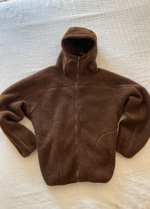Brown Sherpa Fleece Jacket Hoodie, marca: Zara, estado: Novo sem etiquetas, tamanho: L, €34.00, €36.40 inclui Proteção do Comprador