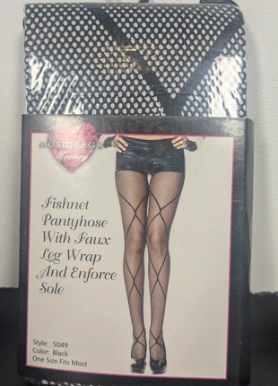 Collant résille à motifs, marca: Music Legs, estado: Nuevo con etiquetas, tamaño: Talla única, 9,00 €, 10,15 € Protección al comprador incluida