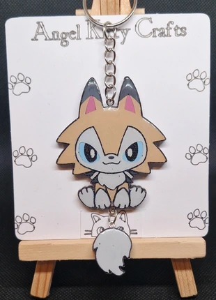 Lycanroc pokemon handpainted resin keychain, brand: Angel Kitty Crafts, condition: New without tags, £12.50, £13.83 includes Buyer Protection