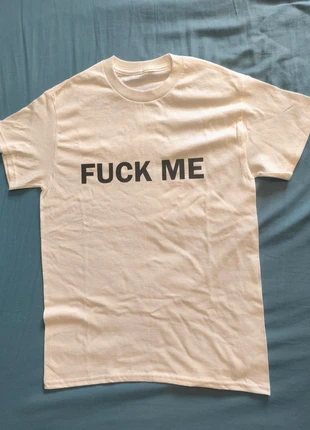 T-shirt blanc à message imprimé Taille S, marque: F**K, état: Neuf sans étiquette, taille: S, 16,99 €, 18,54 € Protection acheteurs incluse