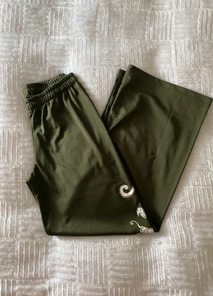 Calças largas verdes Zara, marque: Zara, état: Très bon état, taille: M / 38 / 10, 5,00 €, 5,95 € Protection acheteurs incluse