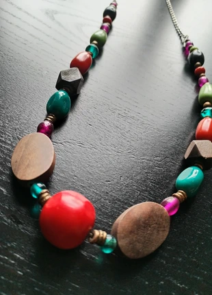 Tolle bunte Statementkette aus Kunststoff- und Holzperlen, Bijou Brigitte, merk: Bijou Brigitte, staat: Heel goed, € 3,00, € 3,85 inclusief Kopersbescherming