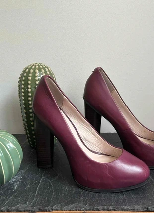 Elegant burgundy / plum leather heels by Faith, size 4, brand: Faith, condition: Very good, size: 4, £14.00, £15.40 includes Buyer Protection Pro