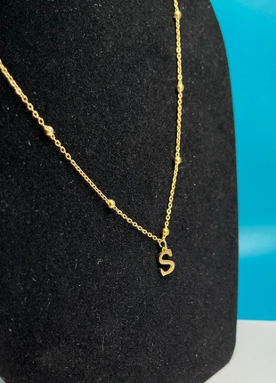 304 Stainless Steel Letter "S" Necklace | Minimalist Beaded Pendant Jewelry, marca: strabello, estado: Muy bueno, 9,95 €, 11,15 € Protección al comprador Pro incluida