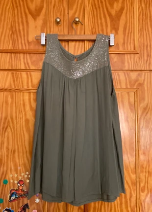 blusa verde lentejuelas, marque: Local, état: Neuf sans étiquette, taille: M / 38 / 10, 6,00 €, 7,00 € Protection acheteurs incluse
