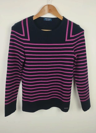 Pull femme Saint James marinière noir rose pure laine M, marke: Saint James, zustand: Sehr gut, größe: M / 38 / 10, 65,00 €, 68,95 € inklusive Vinted-Käuferschutz