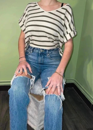 Haut à manches courtes rayé, zustand: Sehr gut, größe: M / 38 / 10, 2,00 €, 2,80 € inklusive Vinted-Käuferschutz