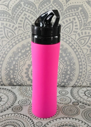 🌸 Gourde souple en silicone avec paille intégrée rose noir Crivit 🌸, brand: Crivit, condition: New without tags, €9.00, €10.15 includes Buyer Protection
