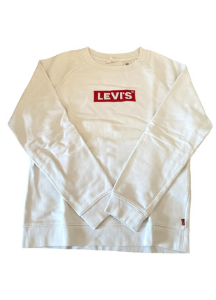 Pull/Crewneck Levi's blanc logo brodé rouge taille XXS femme, marque: Levi's, état: Très bon état, taille: XXS / 32 / 4, 15,00 €, 16,45 € Protection acheteurs incluse