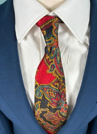 Cravate vintage Seva Lorian – rouge, noir & motif cachemire – polyester, brand: Vintage Dressing, condizioni: Ottime, €6.99, €8.04 include la Protezione acquisti