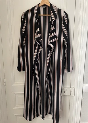 Atmosphere- Duster Jacket Rayée – Veste Longue Chic - T 38, marque: Atmosphere, état: Très bon état, taille: M / 38 / 10, 10,00 €, 11,20 € Protection acheteurs incluse