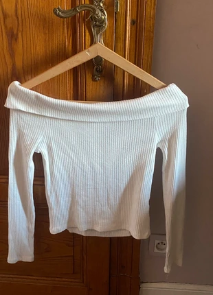 Pull Bardot Blanc, brand: Stradivarius, condition: New without tags, size: M / 38 / 10, €4.50, €5.43 includes Buyer Protection