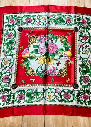 Claire Neuville Vintage Satin Square Scarf Floral Print Red White & Pink 35” VGC, brand: Claire Neuville, condition: Very good, £10.00, £11.20 includes Buyer Protection Pro
