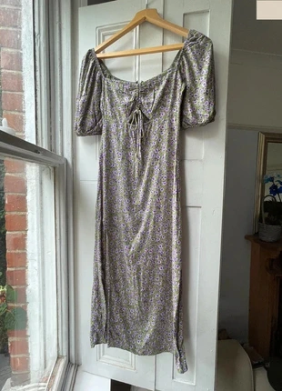 Motel Rocks Lourgia Midi Dress in Autumn Blossom Khaki, brand: Motel Rocks, condition: Very good, size: XXS / UK 2, £5.00, £5.95 includes Buyer Protection