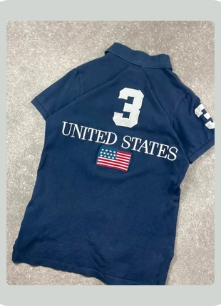 Polo manches courtes Ralph Lauren bleu marine usa flag, brand: Ralph Lauren, condition: Very good, size: M, €34.90, €37.35 includes Buyer Protection