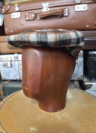 Vintage French Checked Flat Cap – 1970s/80s – Wool Blend – Brown/Orange/White – Size 54 – Deadstock, marque: Vintage Dressing, état: Neuf avec étiquette, taille: 54, 16,00 €, 17,50 € Protection acheteurs (Pro) incluse