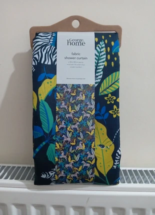 Zebra shower curtain (with 10 curtain rings) new with tags, brand: George, condition: New with tags, size: 150 cm - 199 cm, £4.49, £5.41 includes Buyer Protection