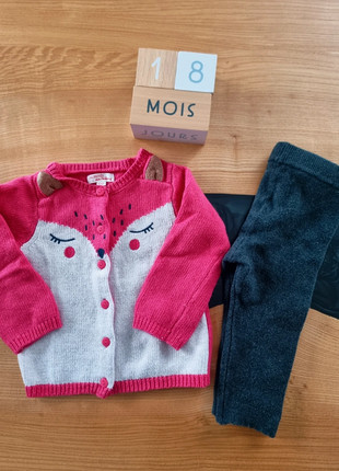 Ensemble chaud gilet animation et legging, marque: Du Pareil au Même, état: Très bon état, taille: 12-18 mois / 80 cm, 8,00 €, 9,10 € Protection acheteurs incluse