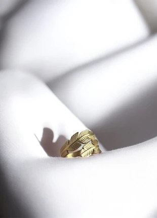 Bague feuille en acier titane, merk: Boutique indépendante, staat: Nieuw met prijskaartje, maat: Aanpasbaar, € 8,99, € 10,14 inclusief Kopersbescherming