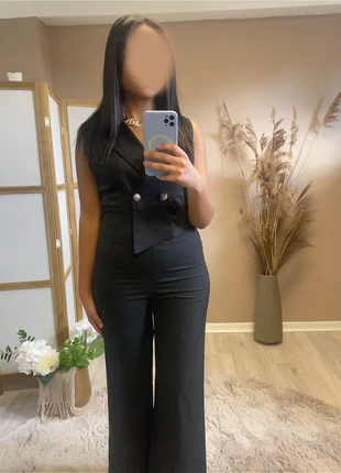 Combinaison tailleur sans manches noire – Taille Unique (36 à 40), condition: New with tags, size: One size, €18.00, €19.60 includes Buyer Protection Pro