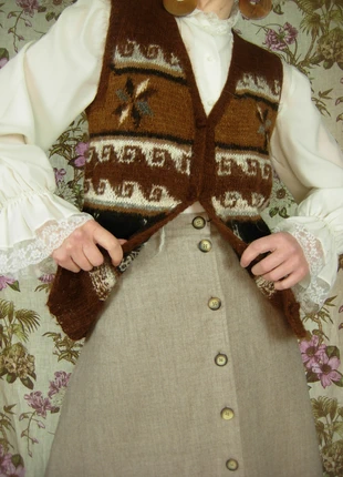 gilet sans manche fait main alpaga fabriqué au Pérou, brand: Vintage Dressing, condition: Very good, size: S / 36 / 8, €39.00, €41.65 includes Buyer Protection Pro