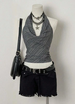 Top y2k vintage col bénitier rayé, marque: top y2k vintage col bénitier, état: Neuf sans étiquette, taille: M / 38 / 10, 26,00 €, 28,00 € Protection acheteurs incluse