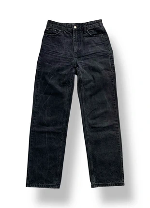 Jean denim straight noir Bershka femme - W36, marque: Bershka, état: Très bon état, taille: S / 36 / 8, 2,50 €, 3,33 € Protection acheteurs incluse