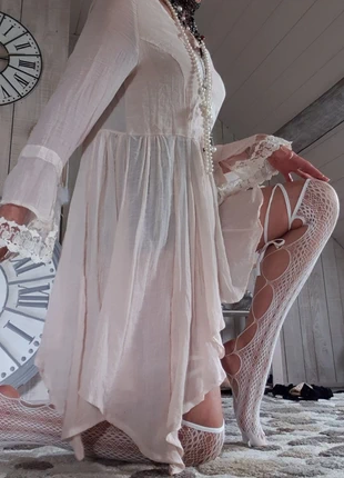 Robe🌹tunique asymétrique 🌹Coquette/ Bohème chic/ fairycore/cottagecore, brand: COQUETTE, condition: Good, size: M / 38 / 10, €39.00, €41.65 includes Buyer Protection