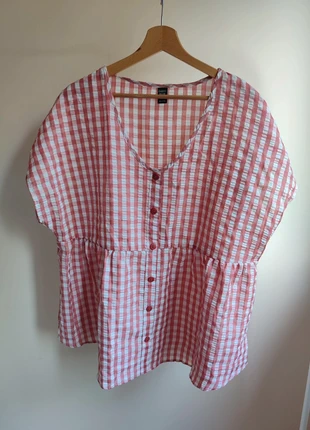 Blouse vichy rose SHEIN Curve - Taille 2XL 48- Neuve, marque: Shein Curve, état: Neuf sans étiquette, taille: 4XL / 48 / 20, 13,00 €, 14,35 € Protection acheteurs (Pro) incluse