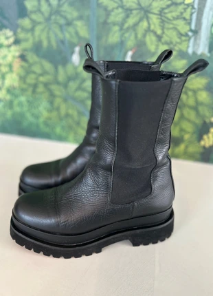 Paloma Barcelo boots zwarte laarzen zwart 39 echt leer platform zool round toe, merk: Paloma Barcelo, staat: Goed, maat: 39, € 90,00, € 95,20 inclusief Kopersbescherming